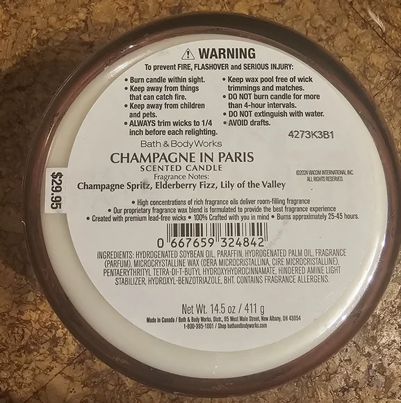 BRAND NEW Limited Edition 3-Wick Emily in Paris Champagne in Paris Candle - Picture 3 of 4